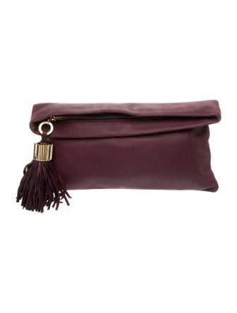 India Hicks Leather Clutch