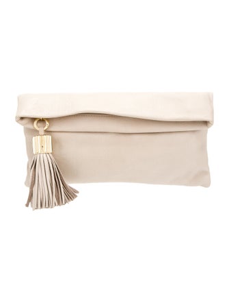 India Hicks Leather Clutch
