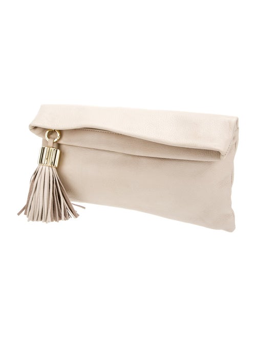 India Hicks Leather Clutch