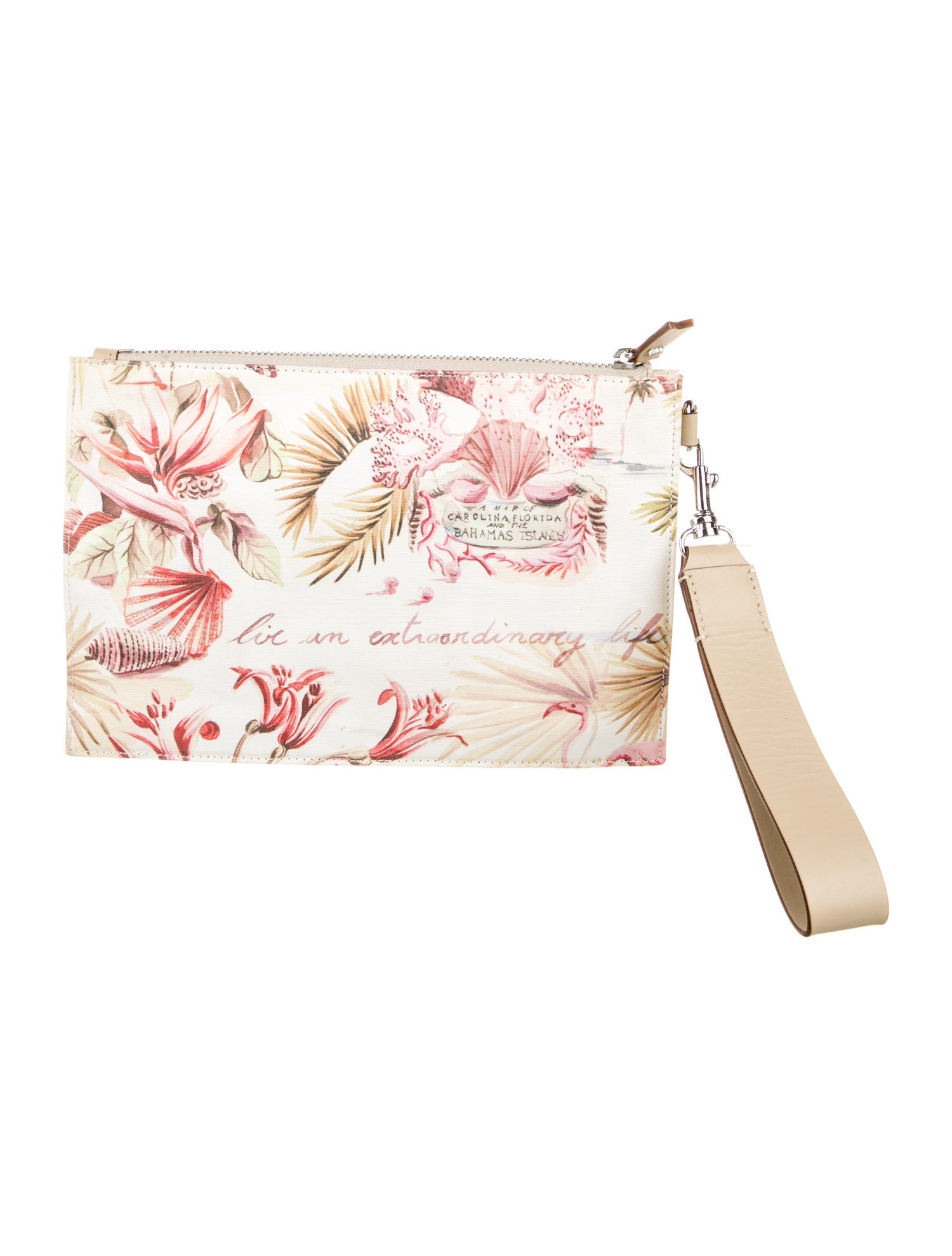 India Hicks Leather Clutch