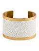 India Hicks Embossed Leather Ray Of White Cuff Bracelet