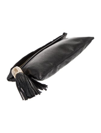 India Hicks Leather Clutch