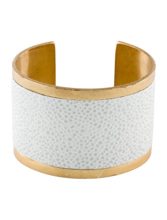 India Hicks Leather 'Ray Of White' Cuff Bracelet