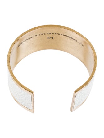 India Hicks Leather 'Ray Of White' Cuff Bracelet