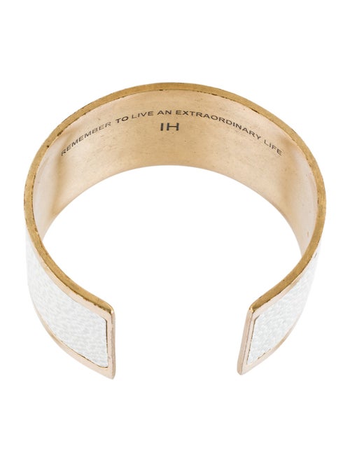 India Hicks Leather 'Ray Of White' Cuff Bracelet