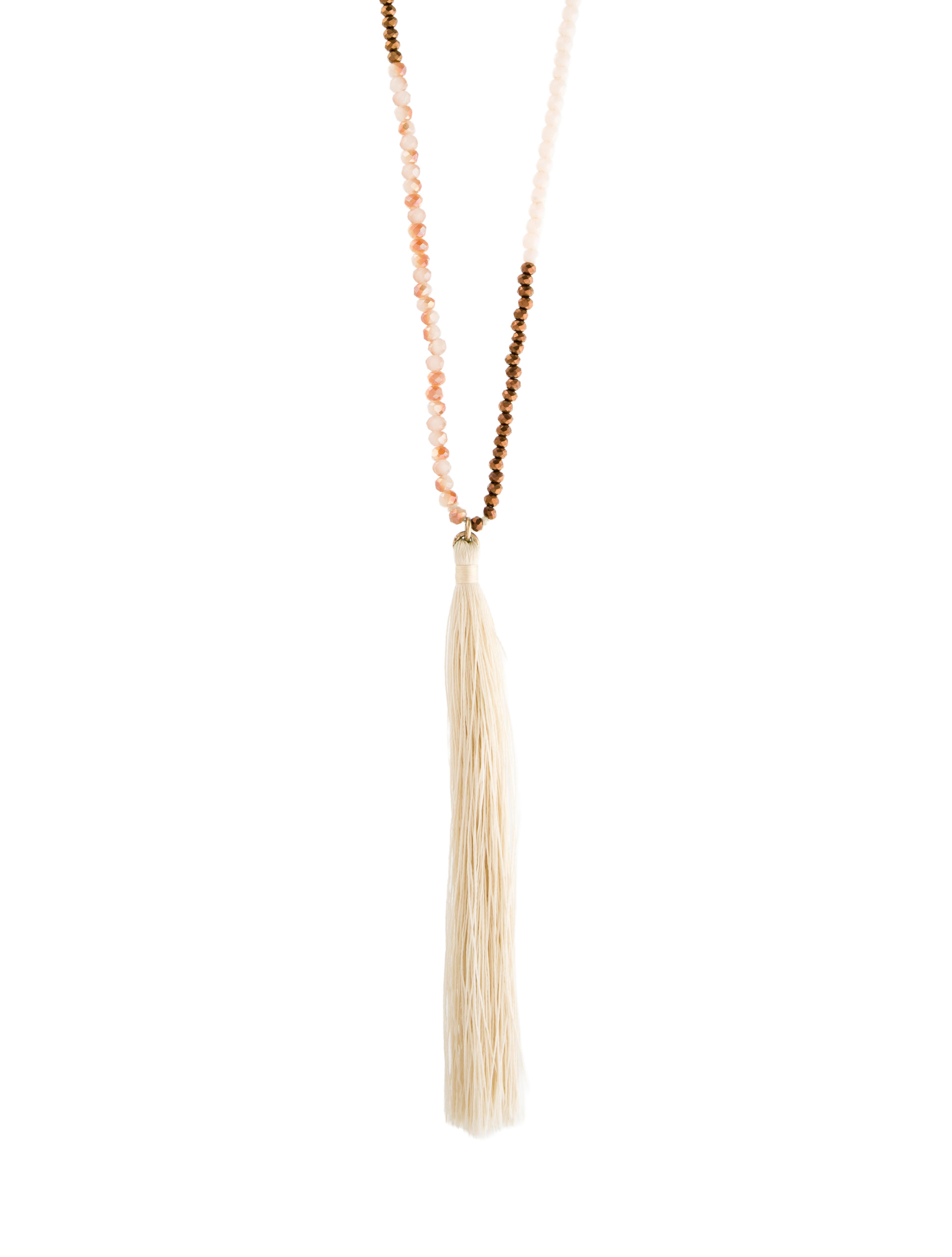 India Hicks Beaded Tassel Pendant Necklace
