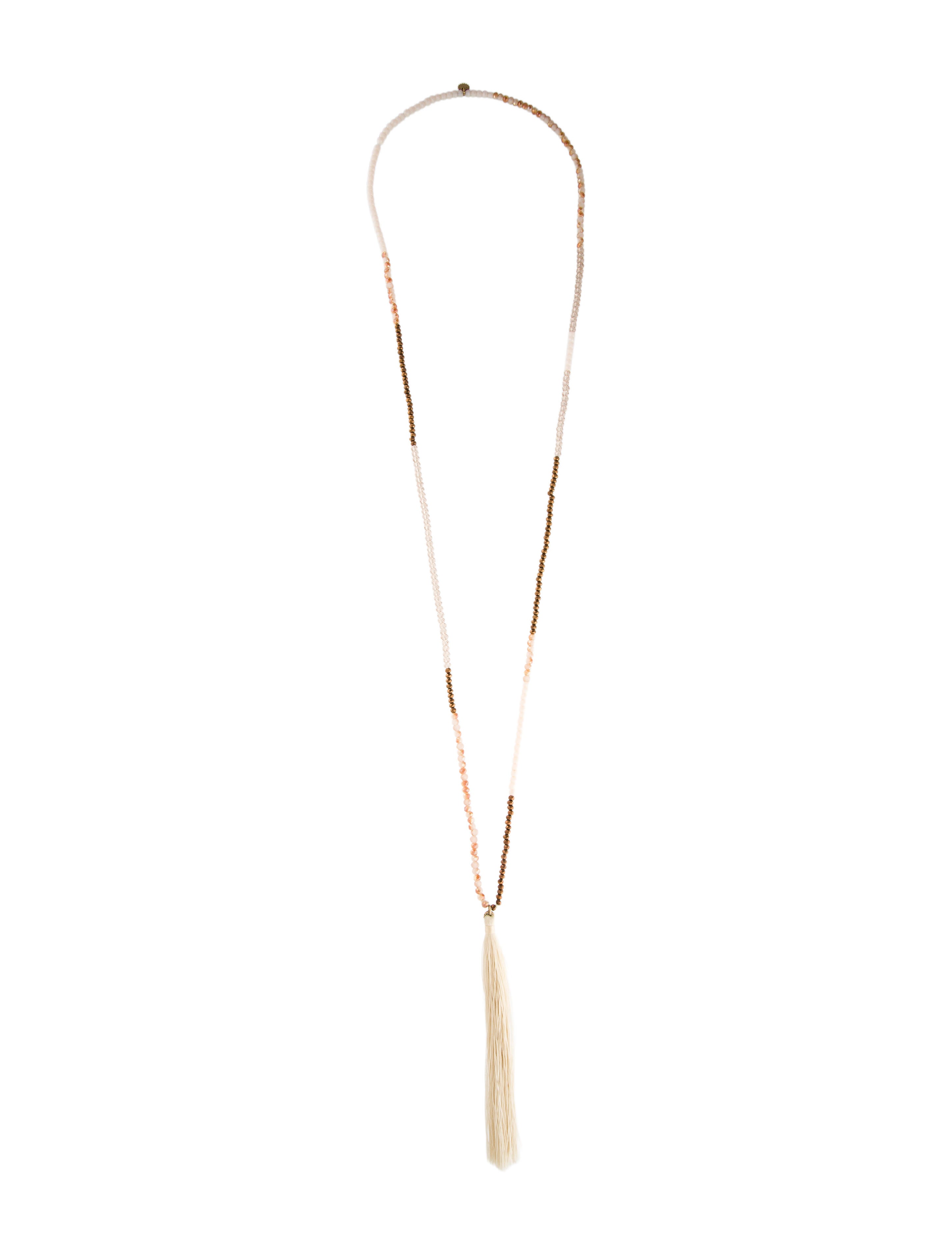 India Hicks Beaded Tassel Pendant Necklace