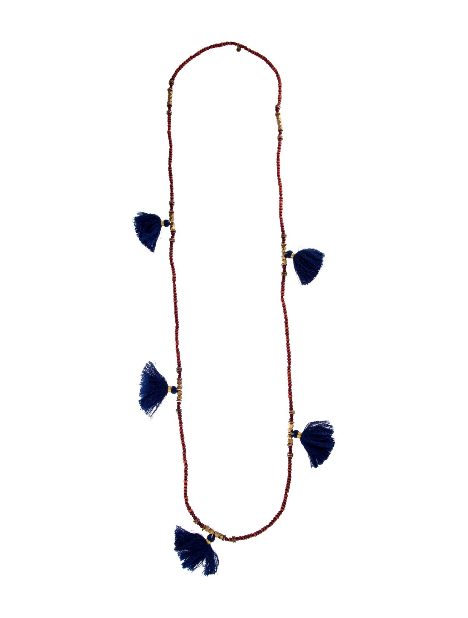 India Hicks No Hessel Tassel Beaded Necklace