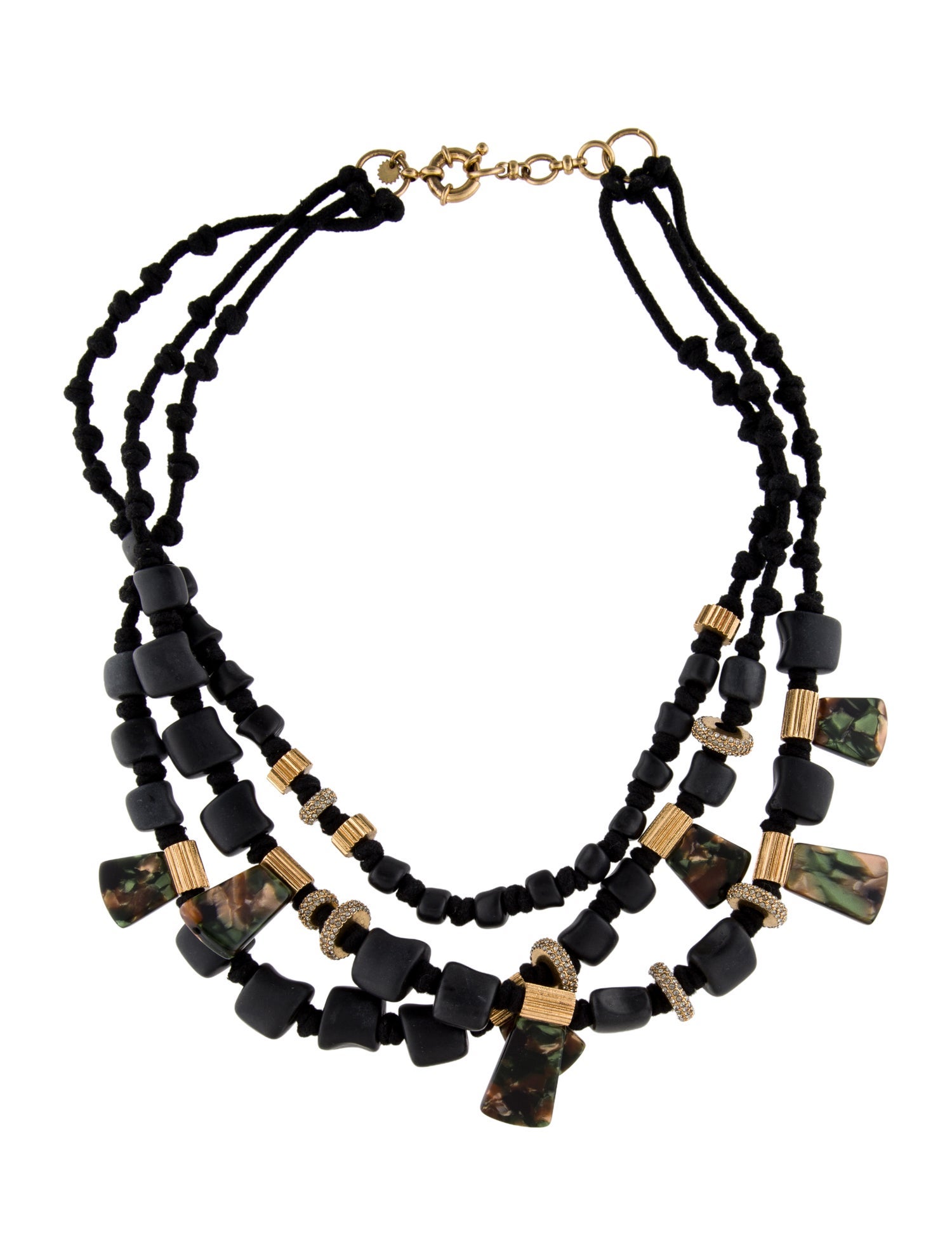 India Hicks Resin, Crystal, Wood & Cord 'Drawing Room' Multistrand Necklace