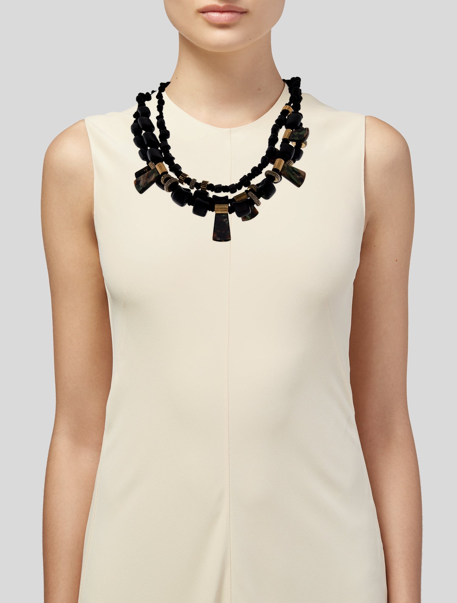 India Hicks Resin, Crystal, Wood & Cord 'Drawing Room' Multistrand Necklace