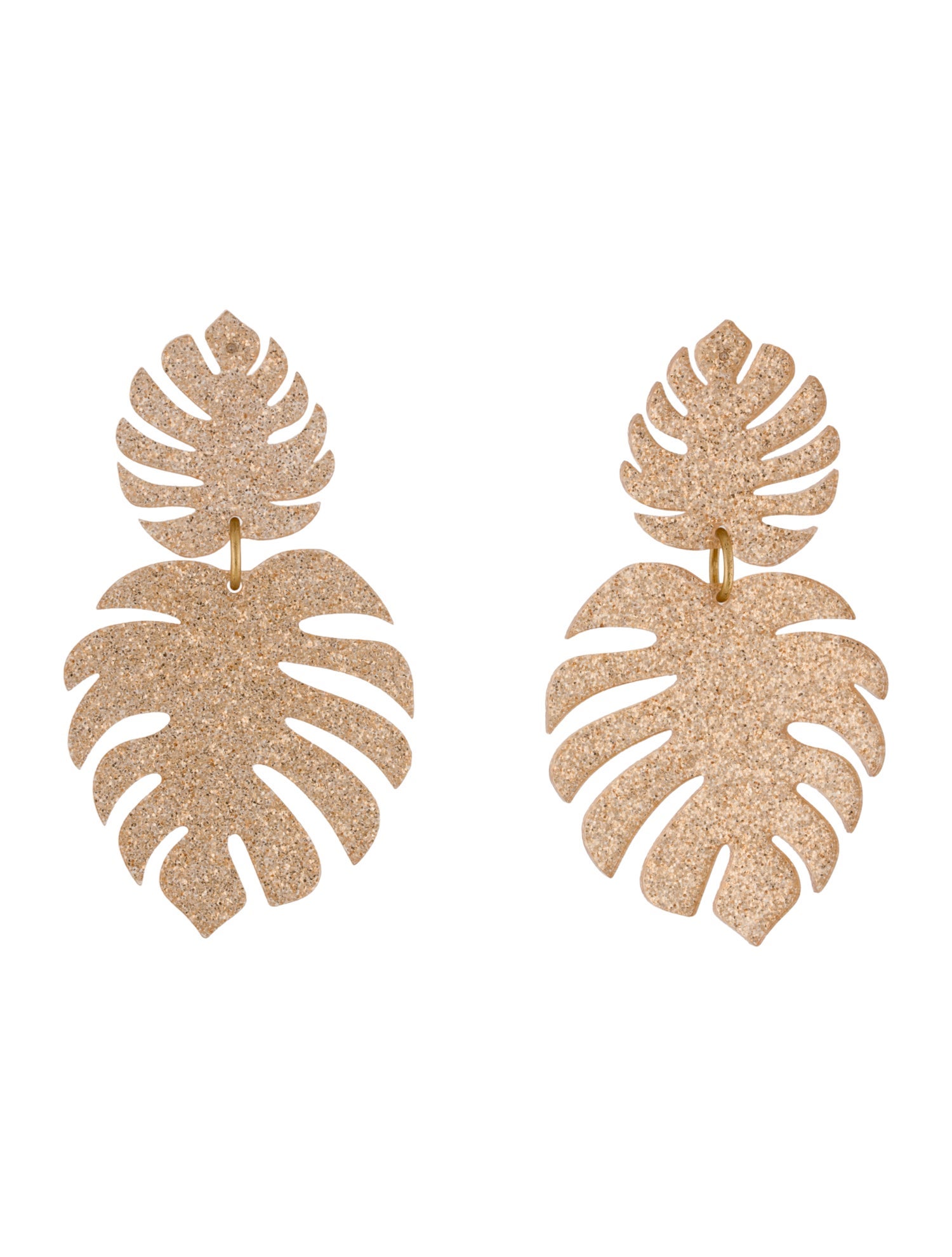 India Hicks Resin & Glitter Palm Drop Earrings
