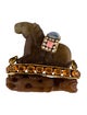 Iradj Moini Serpentine & Rhinestone Horse Brooch
