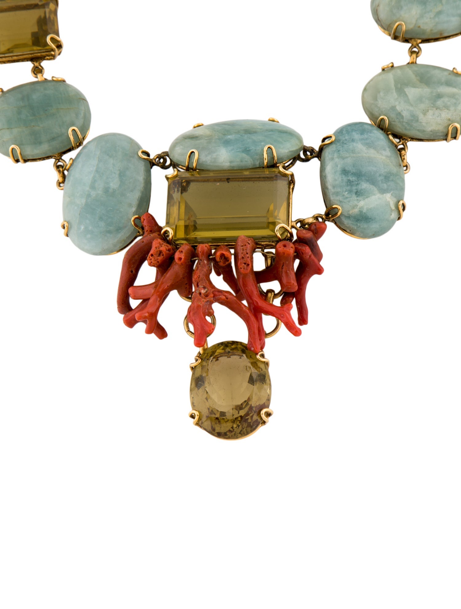 Iradj Moini Coral & Multistone Pendant Necklace