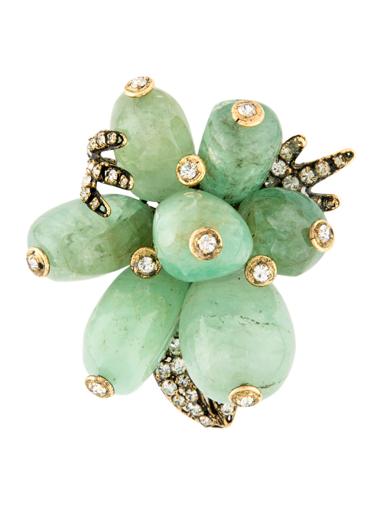 Iradj Moini Stone & Crystal Pin Brooch