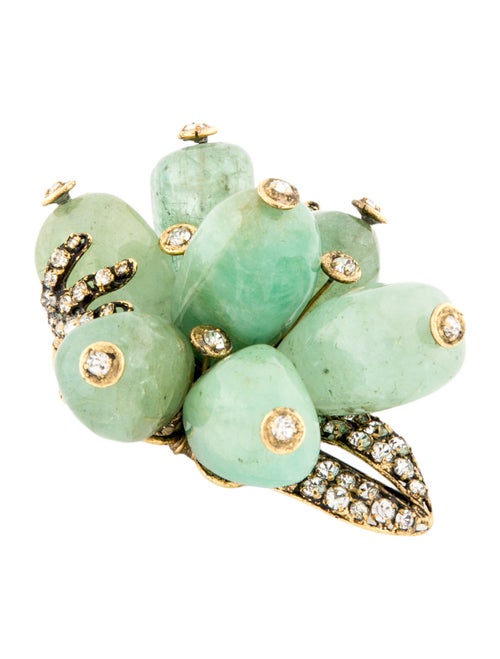 Iradj Moini Stone & Crystal Pin Brooch