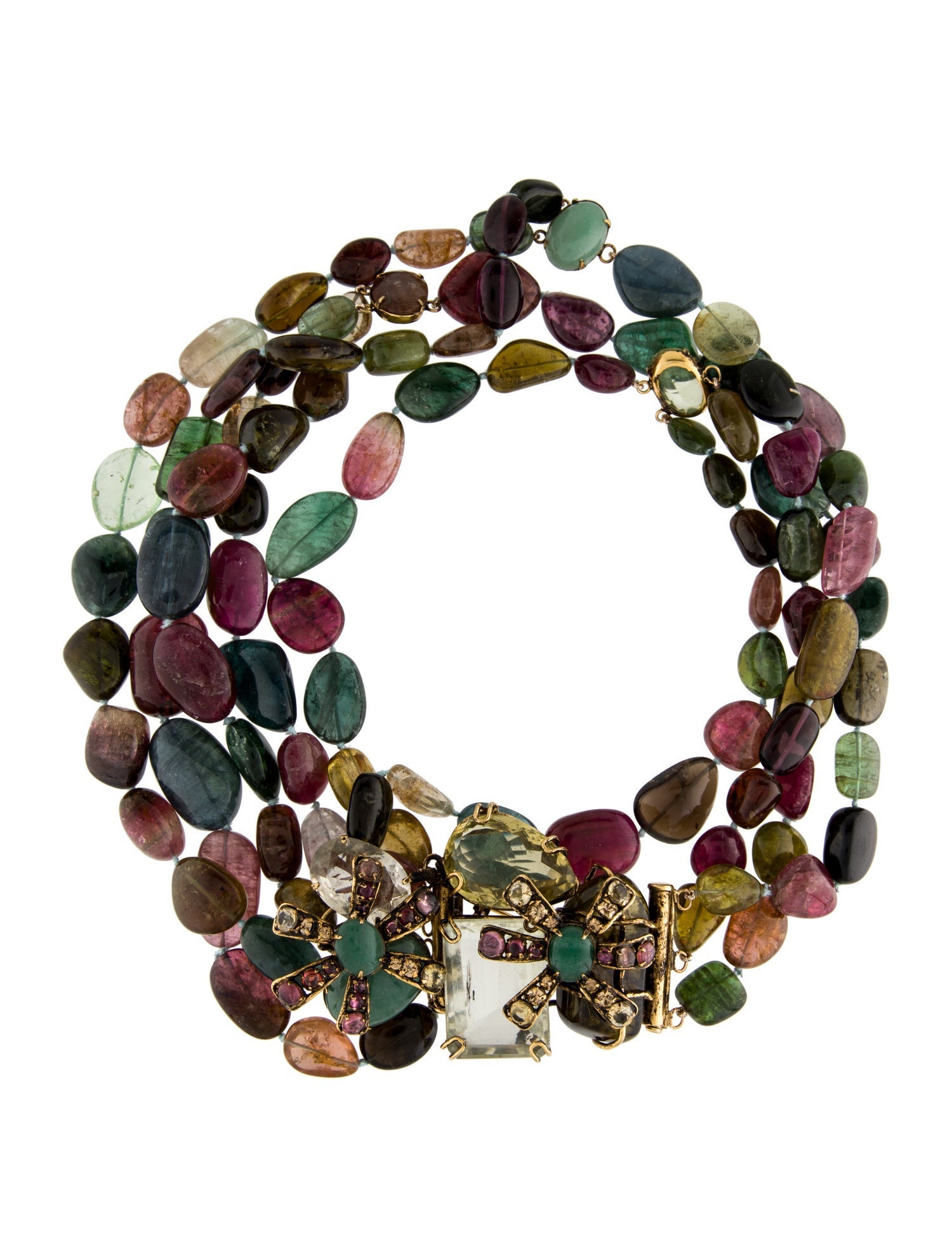 Iradj Moini Multistone Convertible Brooch Pendant Necklace