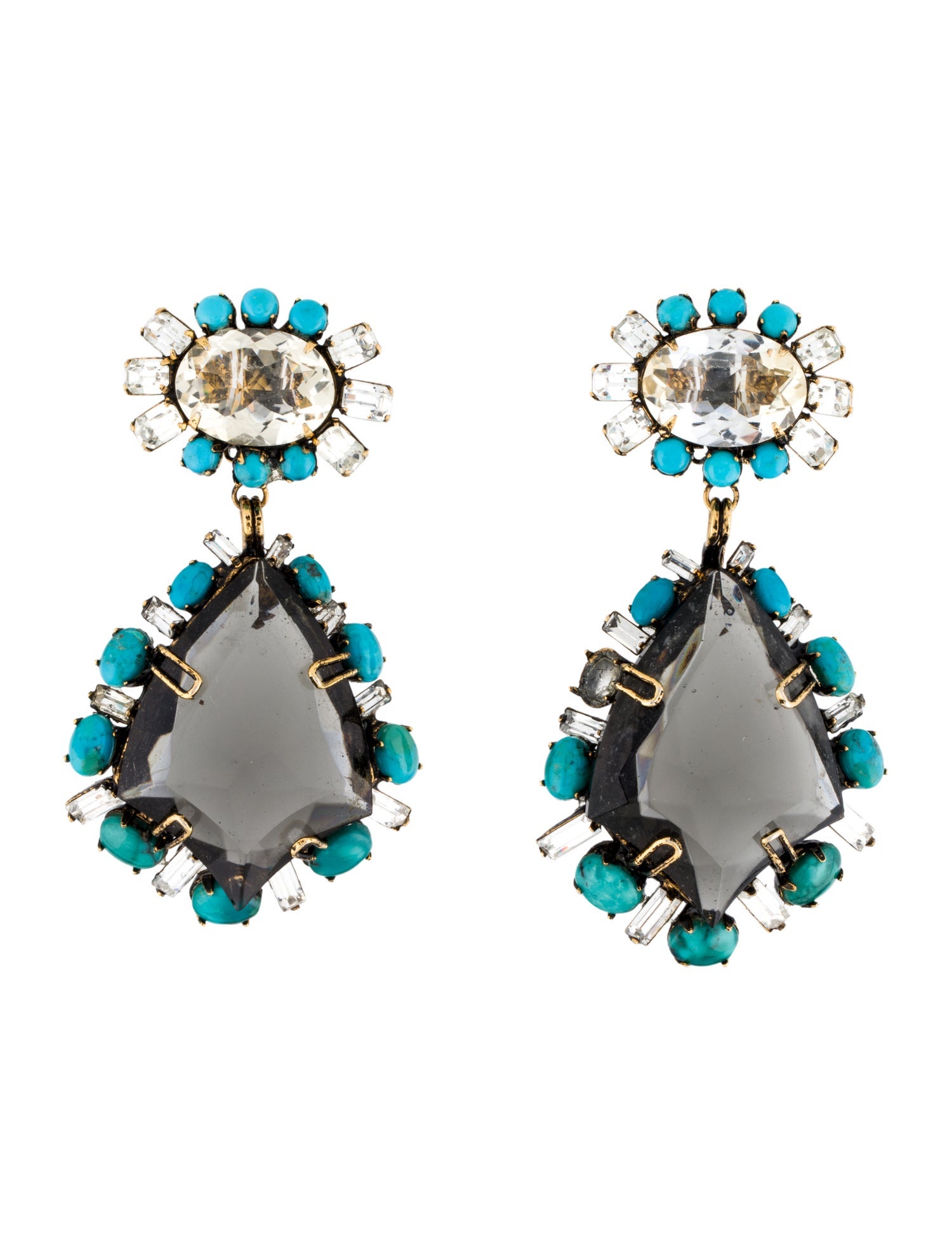 Iradj Moini Double Drop Clip-On Earrings