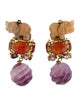 Iradj Moini Crystal Clip-On Drop Earrings