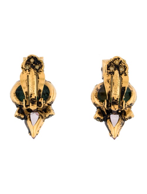 Iradj Moini Multicolor Stone Clip On Earrings