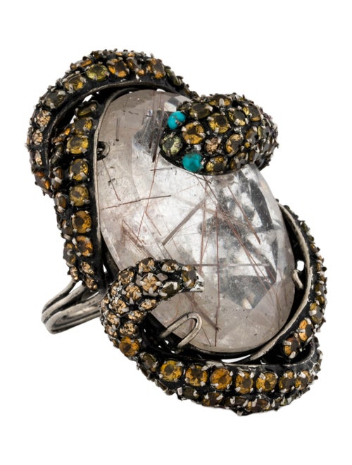 Iradj Moini Crystal & Multistone Snake Cocktail Ring