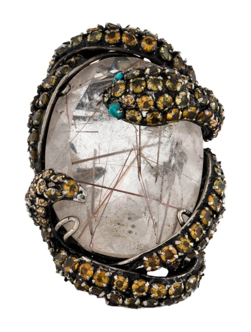 Iradj Moini Crystal & Multistone Snake Cocktail Ring