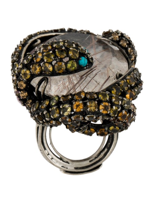 Iradj Moini Crystal & Multistone Snake Cocktail Ring