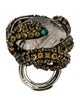 Iradj Moini Crystal & Multistone Snake Cocktail Ring