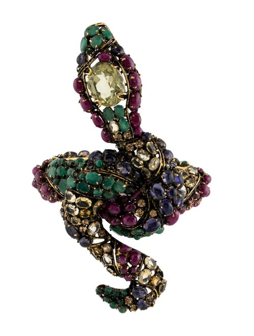 Iradj Moini Multistone Snake Cuff Bracelet