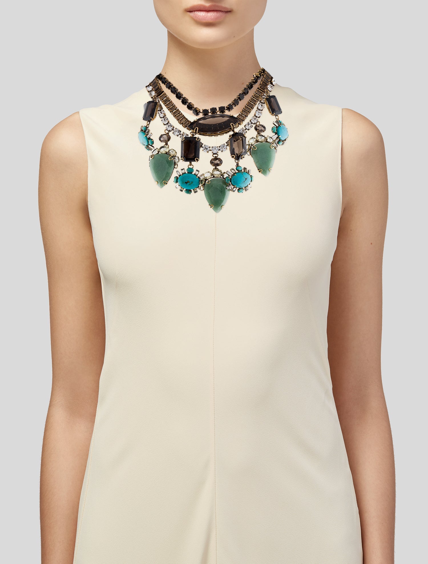 Iradj Moini Crystal & Multistone Collar Necklace