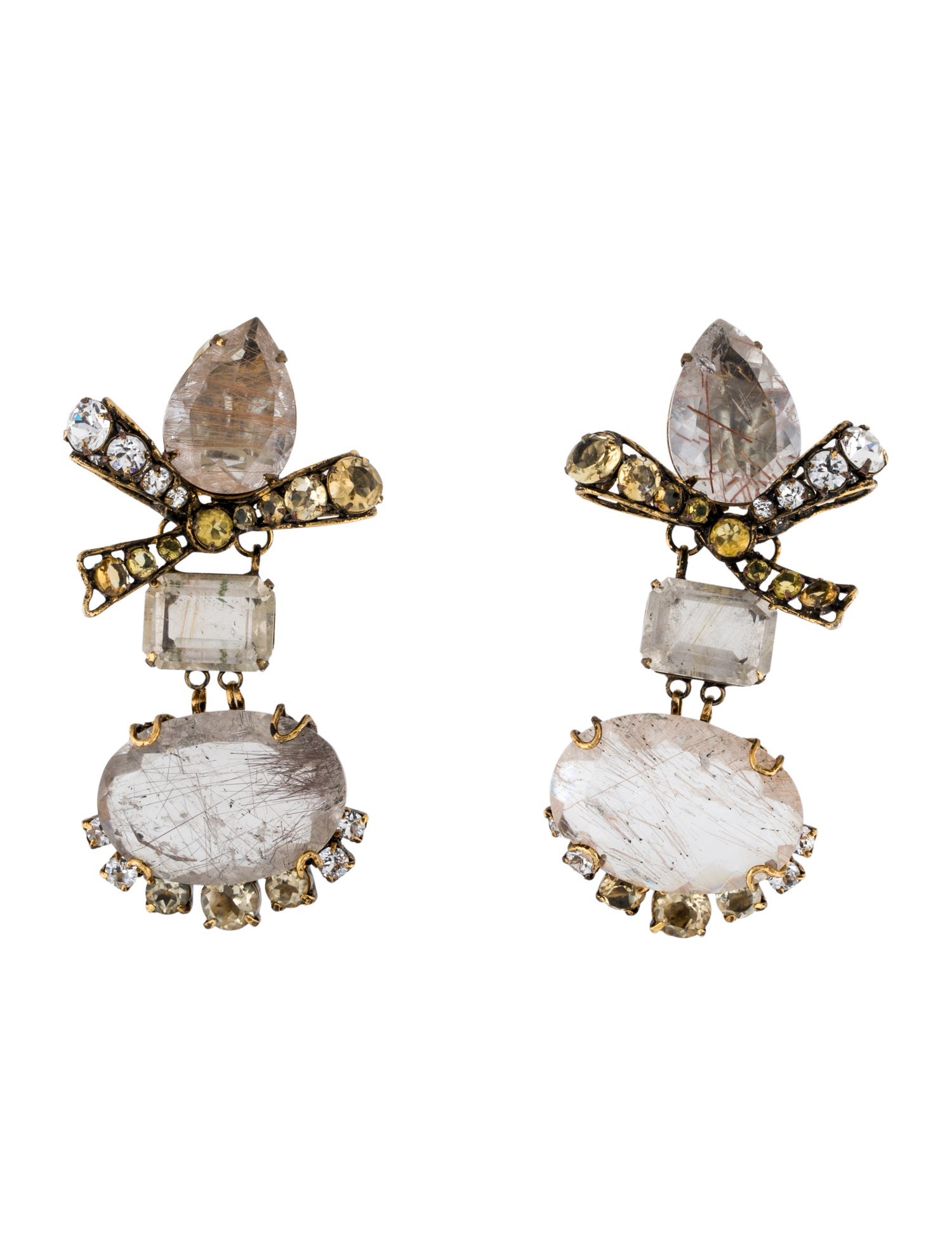 Iradj Moini Multicolor Stonerio Clip On Earrings