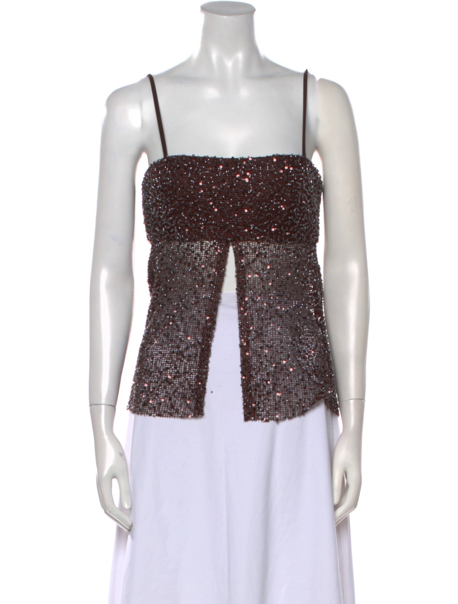 ILA Patterned Square Neckline Top w/ Tags