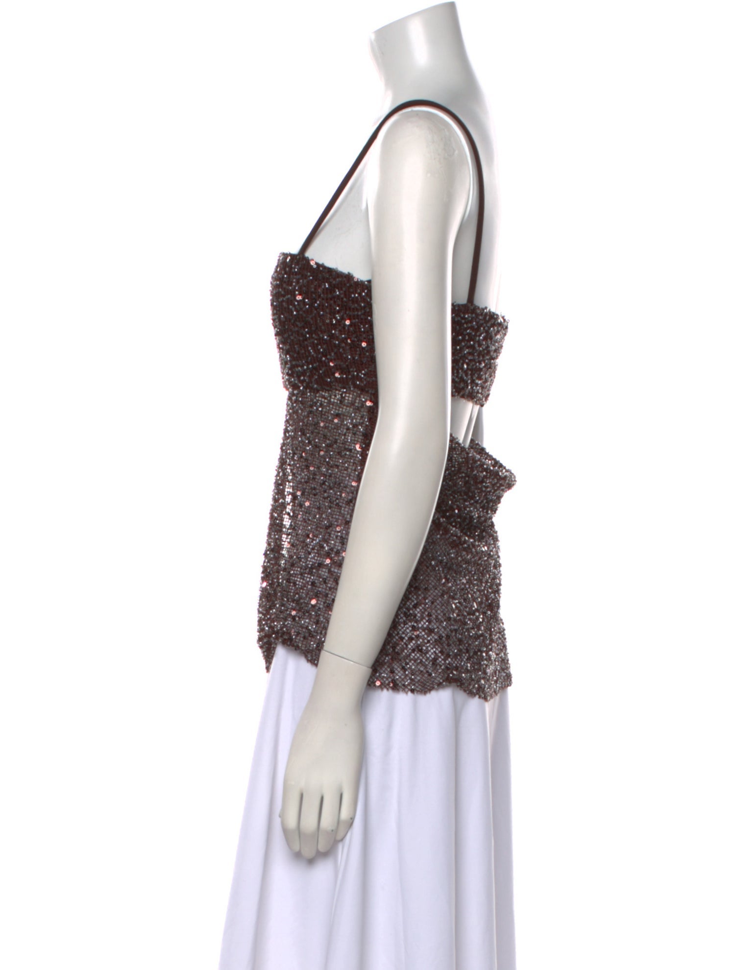 ILA Patterned Square Neckline Top w/ Tags