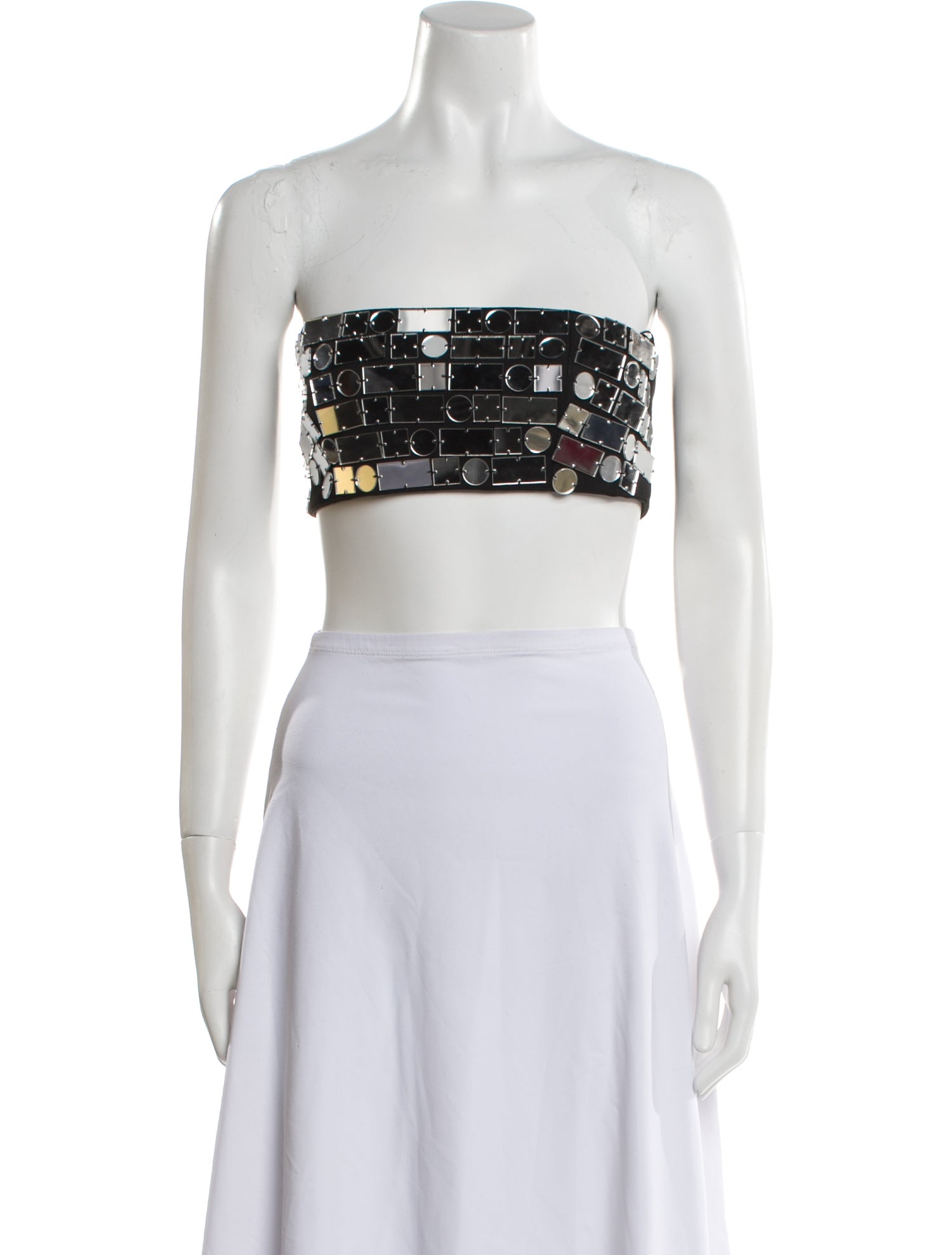 ILA Printed Strapless Crop Top