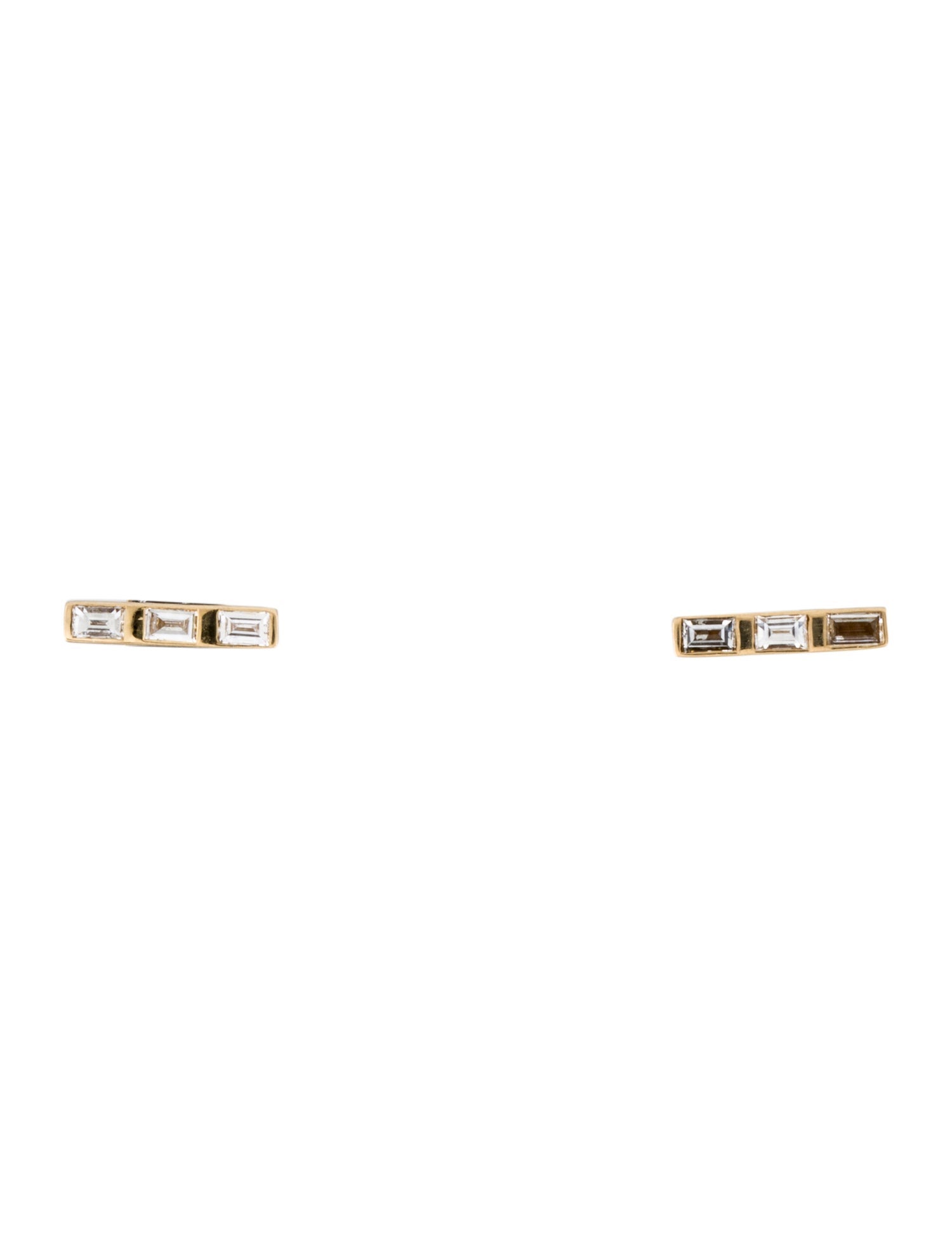 Ileana Makri Thread Baguette Stud 3D-C Earrings