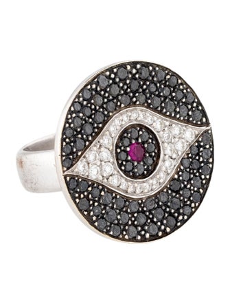 Ileana Makri 18K Ruby & Diamond Evil Eye Dawn Cocktail Ring
