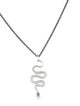 Ileana Makri Diamond Small Snake Pendant w/Unbranded Chain Necklace