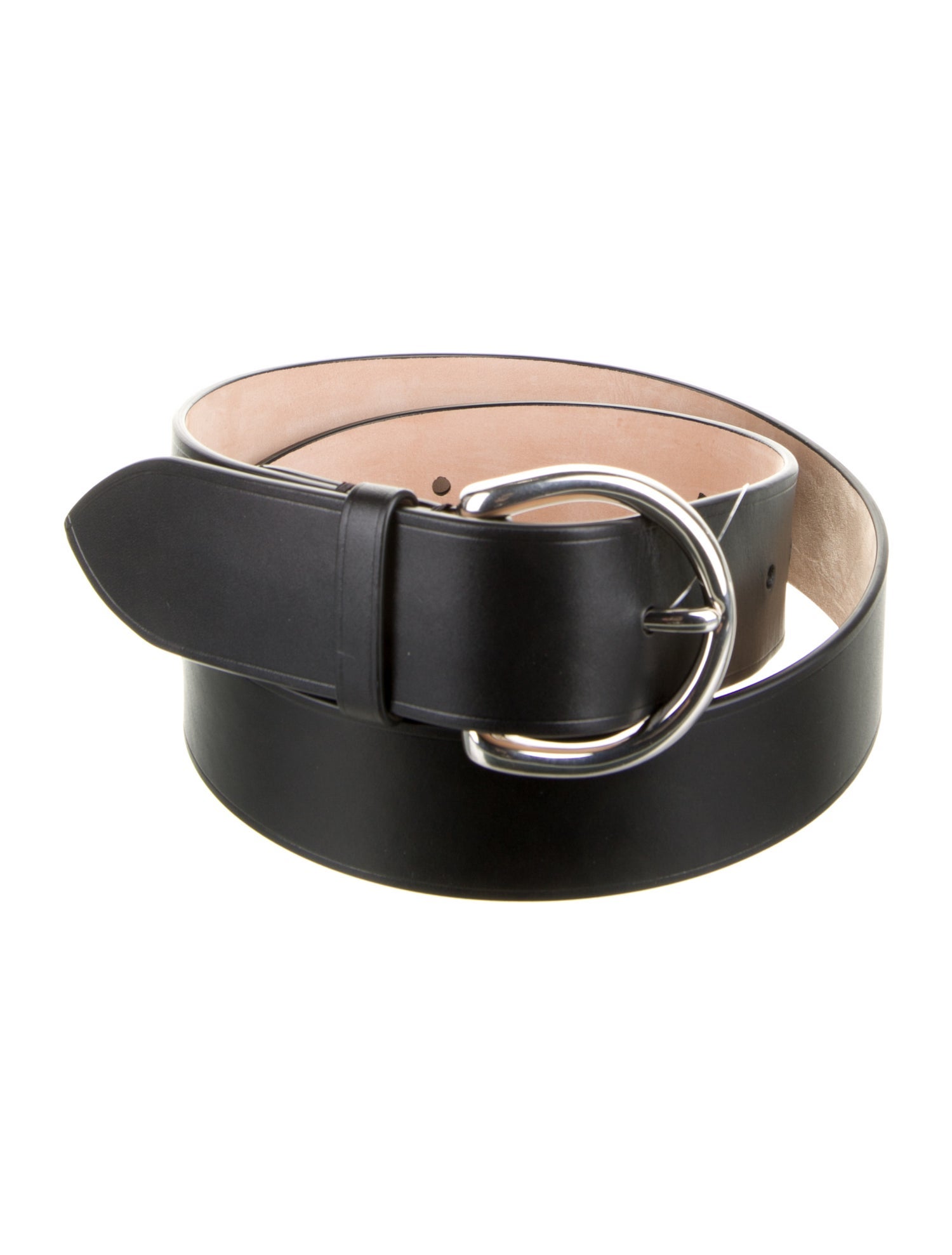 【PHOEBE PHILO】新作 ROUND BUCKLE BELT 25MM leather PHOEBE PHILO | ROUND BUCKLE BELT 25MM | BLACK LEATHER WITH