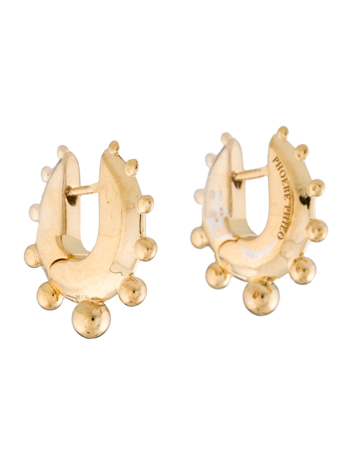 Phoebe Philo Beaded Small Hoop Earrings