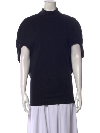 Phoebe Philo Mock Neck Short Sleeve Top
