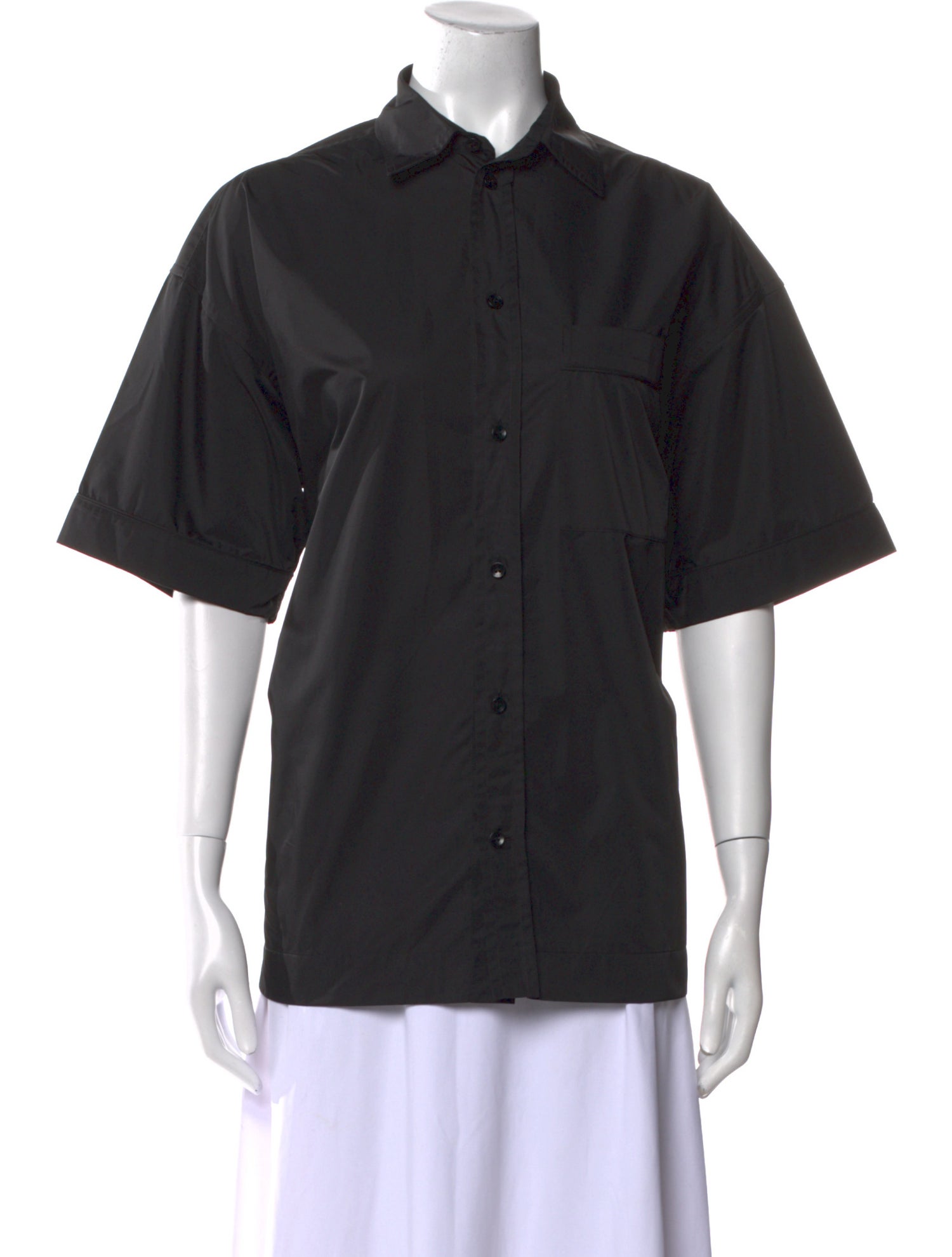 Phoebe Philo Short Sleeve Button-Up Top