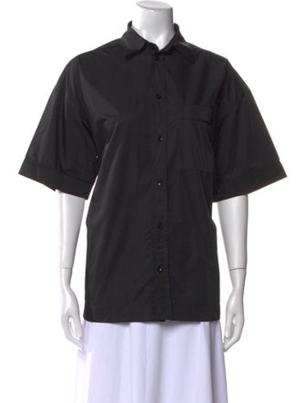 Phoebe Philo Short Sleeve Button-Up Top