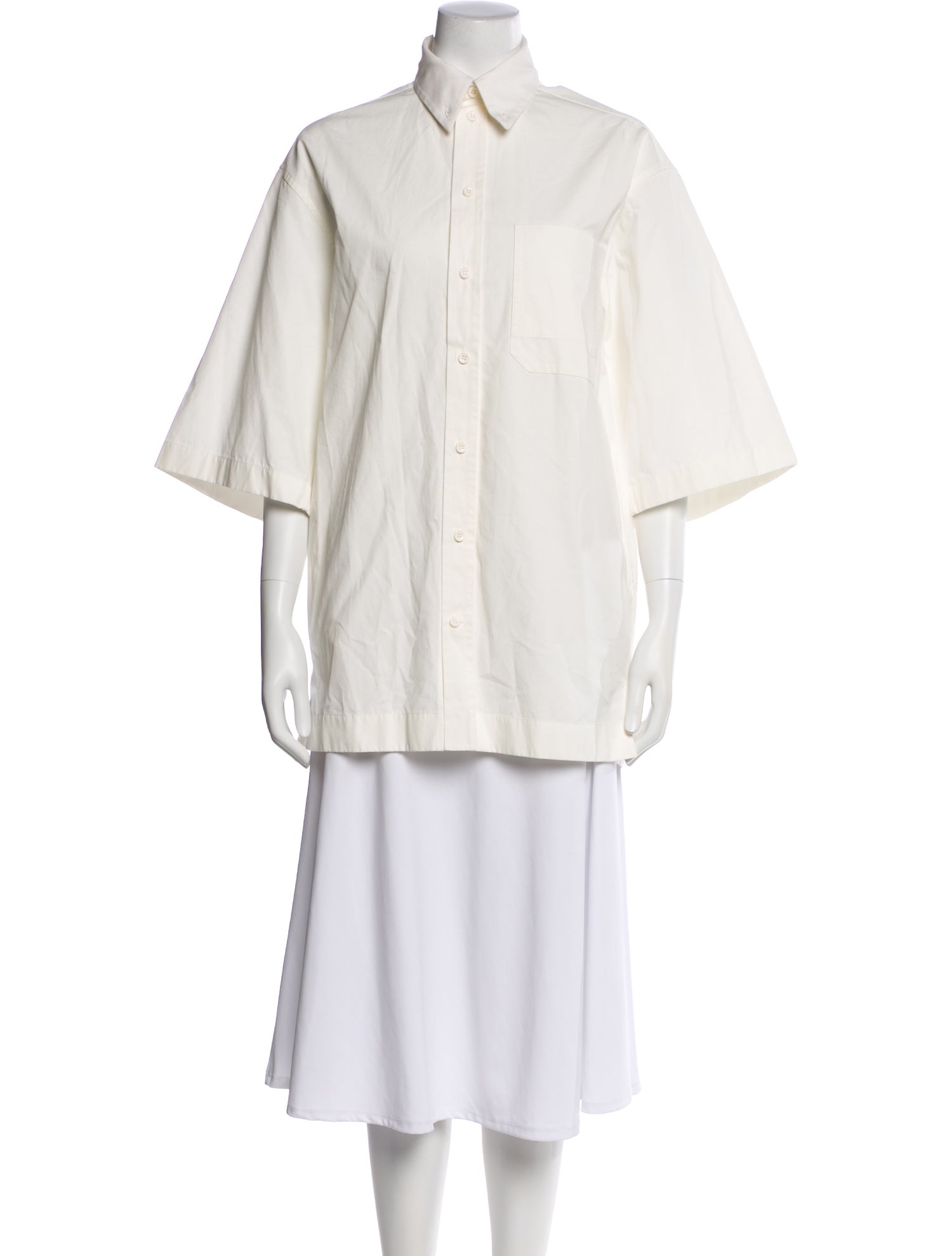 Phoebe Philo Short Sleeve Button-Up Top