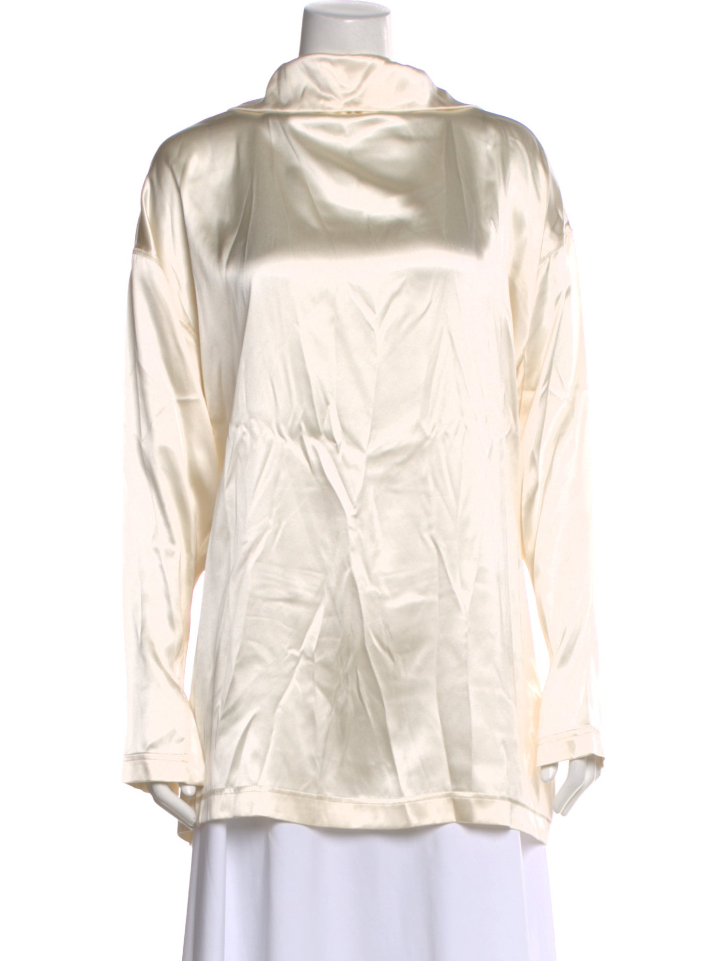 Phoebe Philo Silk Mock Neck Blouse w/ Tags