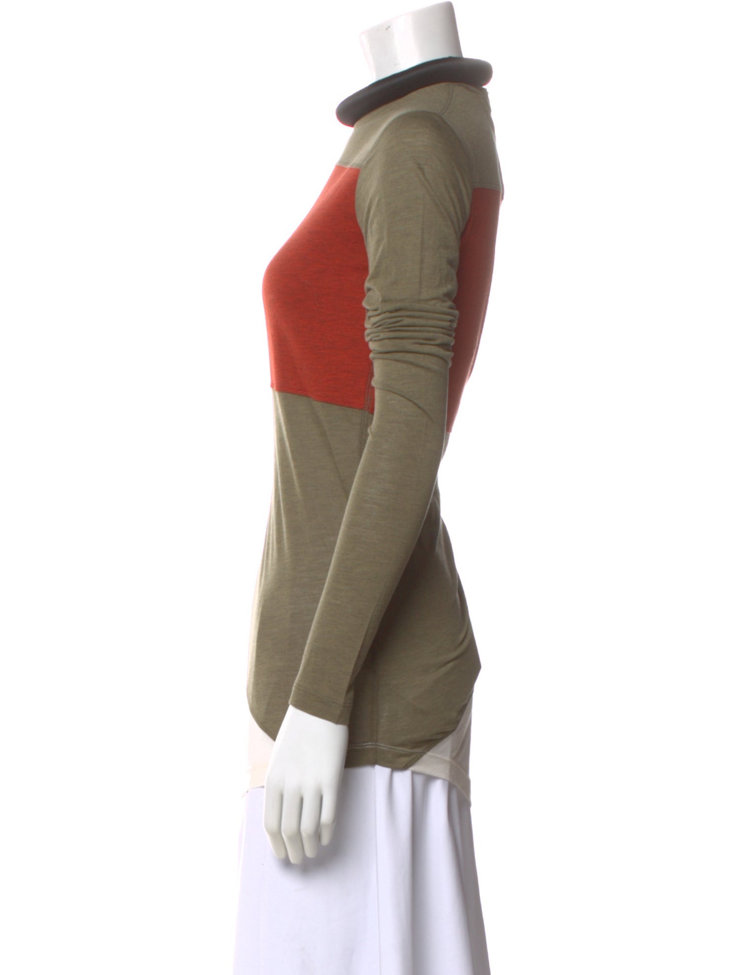 Phoebe Philo Colorblock Pattern Mock Neck Top w/ Tags