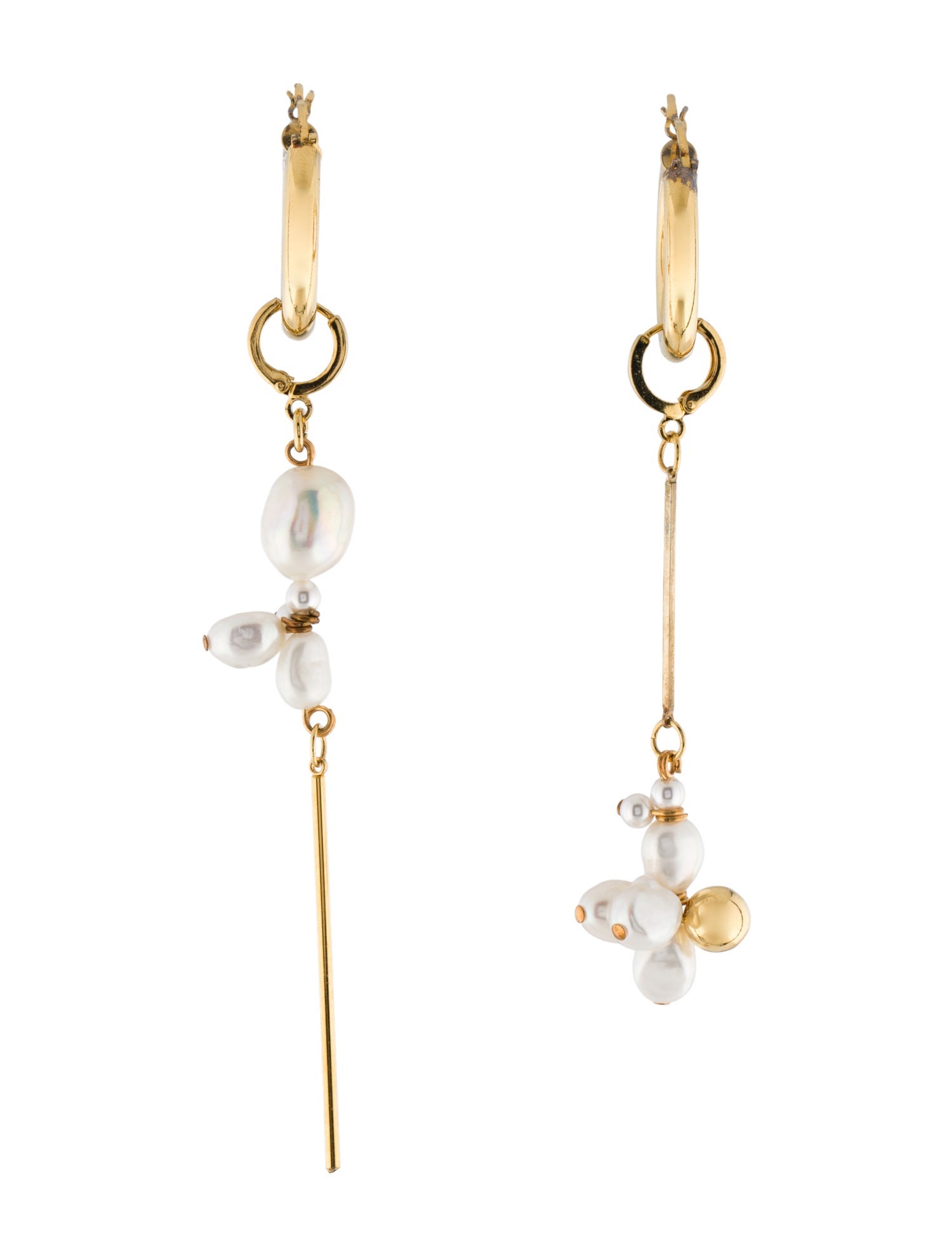 Mounser Pearl Cloud Mistmatch Drop Earrings