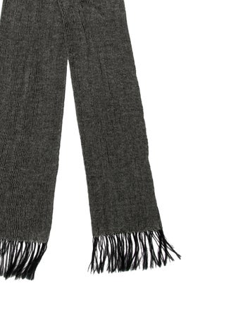 Issey Miyake White Label 'Pursuit of Happiness' Striped Harness Wool Shawl