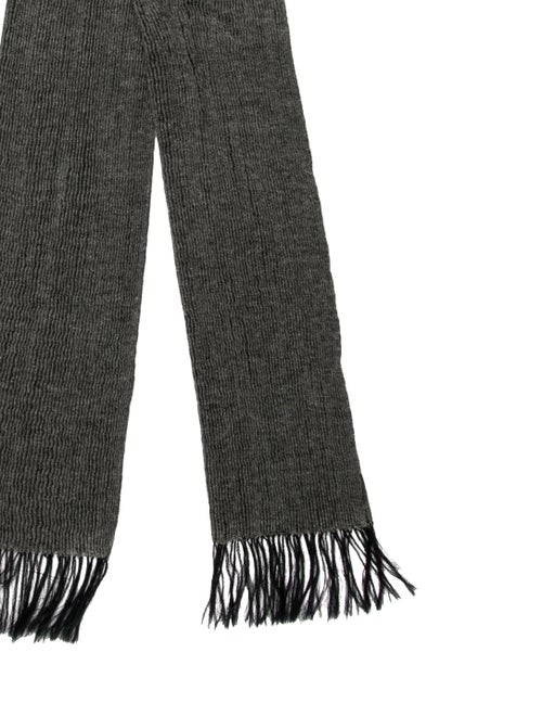 Issey Miyake White Label 'Pursuit of Happiness' Striped Harness Wool Shawl