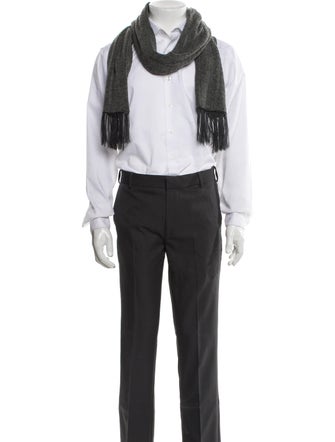 Issey Miyake White Label 'Pursuit of Happiness' Striped Harness Wool Shawl