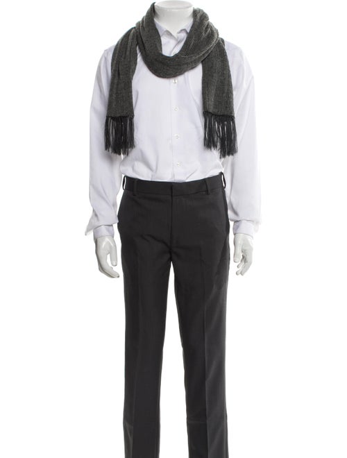 Issey Miyake White Label 'Pursuit of Happiness' Striped Harness Wool Shawl