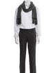 Issey Miyake White Label 'Pursuit of Happiness' Striped Harness Wool Shawl